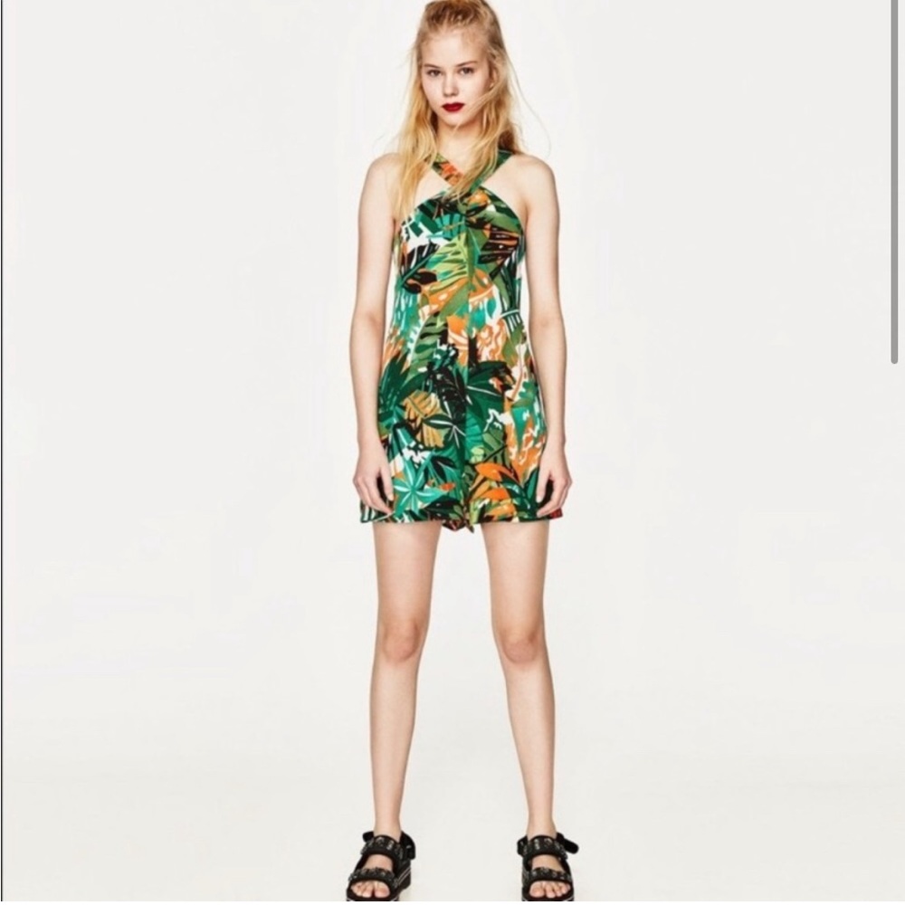 Zara Tropical Floral Romper